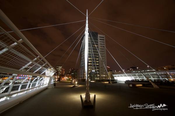 Denver Millennium Bridge at Night
