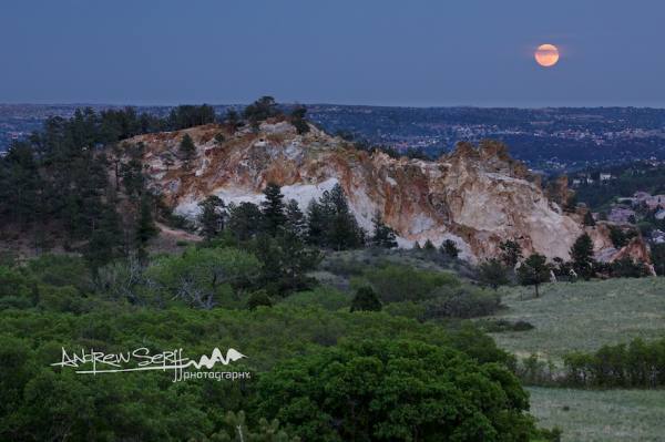 Mount Saint Francis and the Super Moon