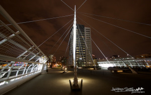 Denver Millennium Bridge at Night